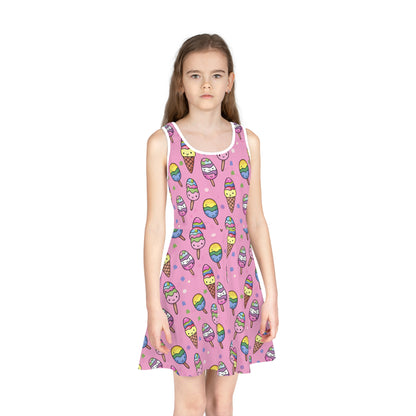 Ice cream Girls' Sleeveless Sundress