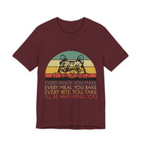 Cat Sneak Vintage Tee — “Every Snack You Make…” Retro Cat Graphic T-Shirt
