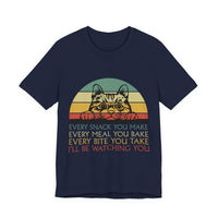 Cat Sneak Vintage Tee — “Every Snack You Make…” Retro Cat Graphic T-Shirt