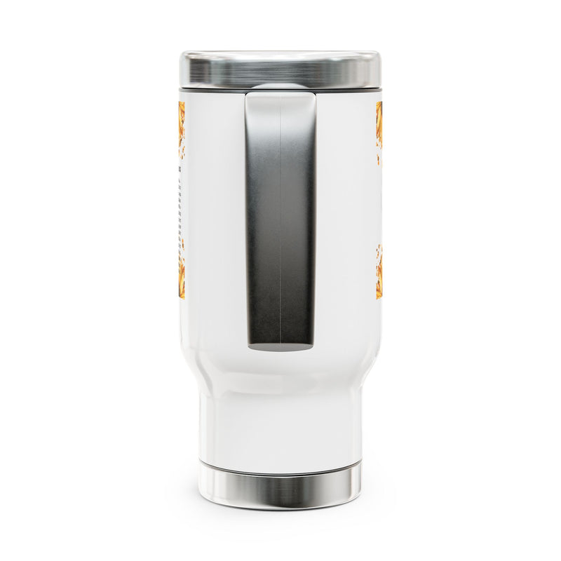 Sunflower Faith 14oz Stainless Steel Travel Mug with Handle