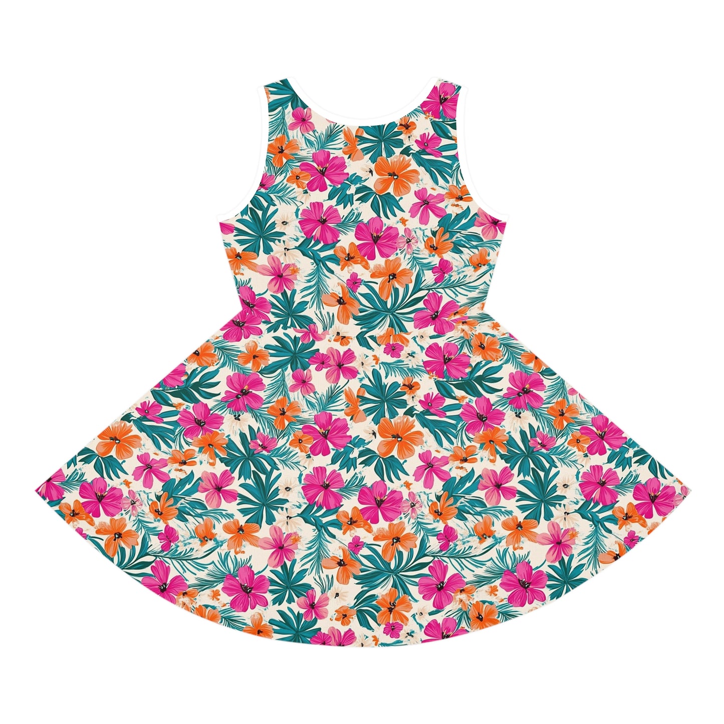 Tropical Flower Girls' Sleeveless Sundress