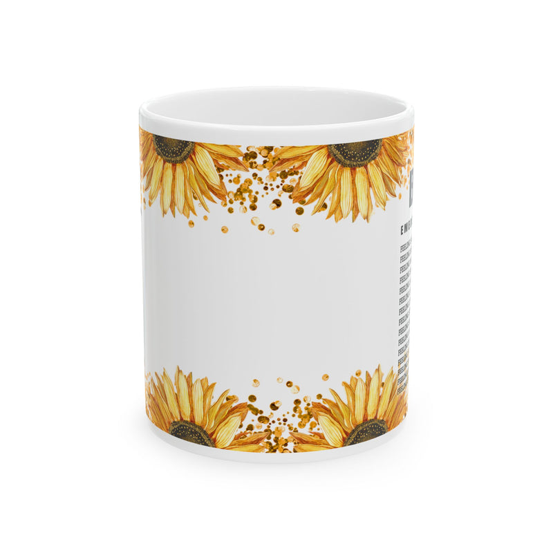 Sunflower Bible Verse Ceramic Mug – Bright Floral Coffee Cup (11oz & 15oz)
