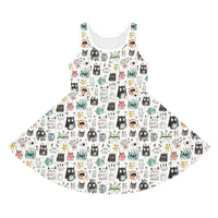 Doodle Monster Girls' Sleeveless Sundress