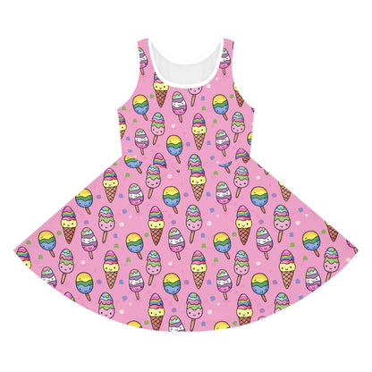 Ice cream Girls' Sleeveless Sundress