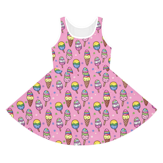 Ice cream Girls' Sleeveless Sundress