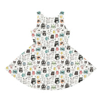 Doodle Monster Girls' Sleeveless Sundress