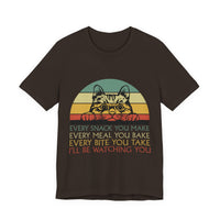 Cat Sneak Vintage Tee — “Every Snack You Make…” Retro Cat Graphic T-Shirt
