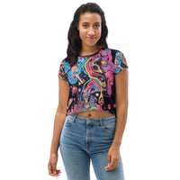 Trippy Love Crop Tee