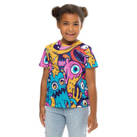 Doodle Monster Kids crew neck t-shirt
