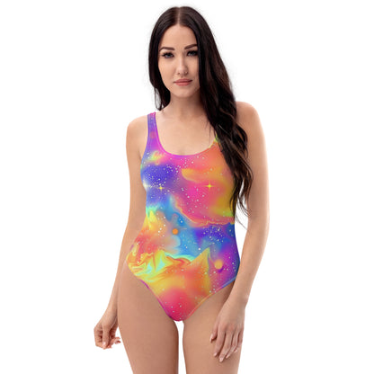 Cosmic yellow One-Piece Swimsuit