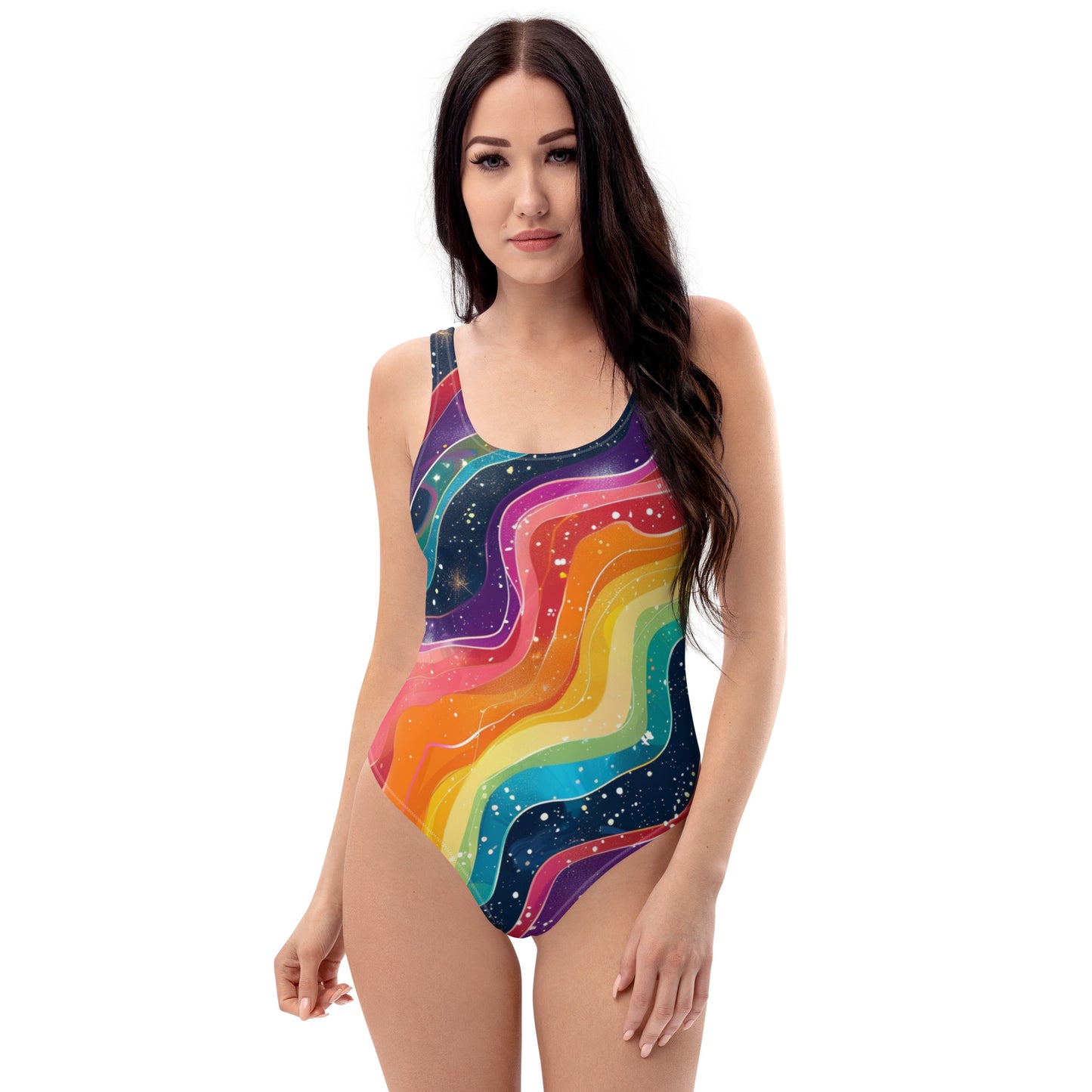 Cosmic Rainbow One-Piece Swimsuit