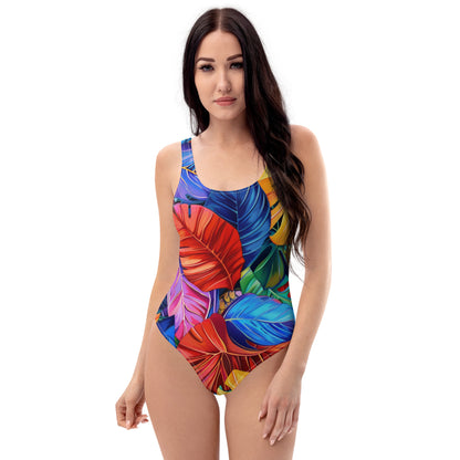 Summer Leaf One-Piece Swimsuit