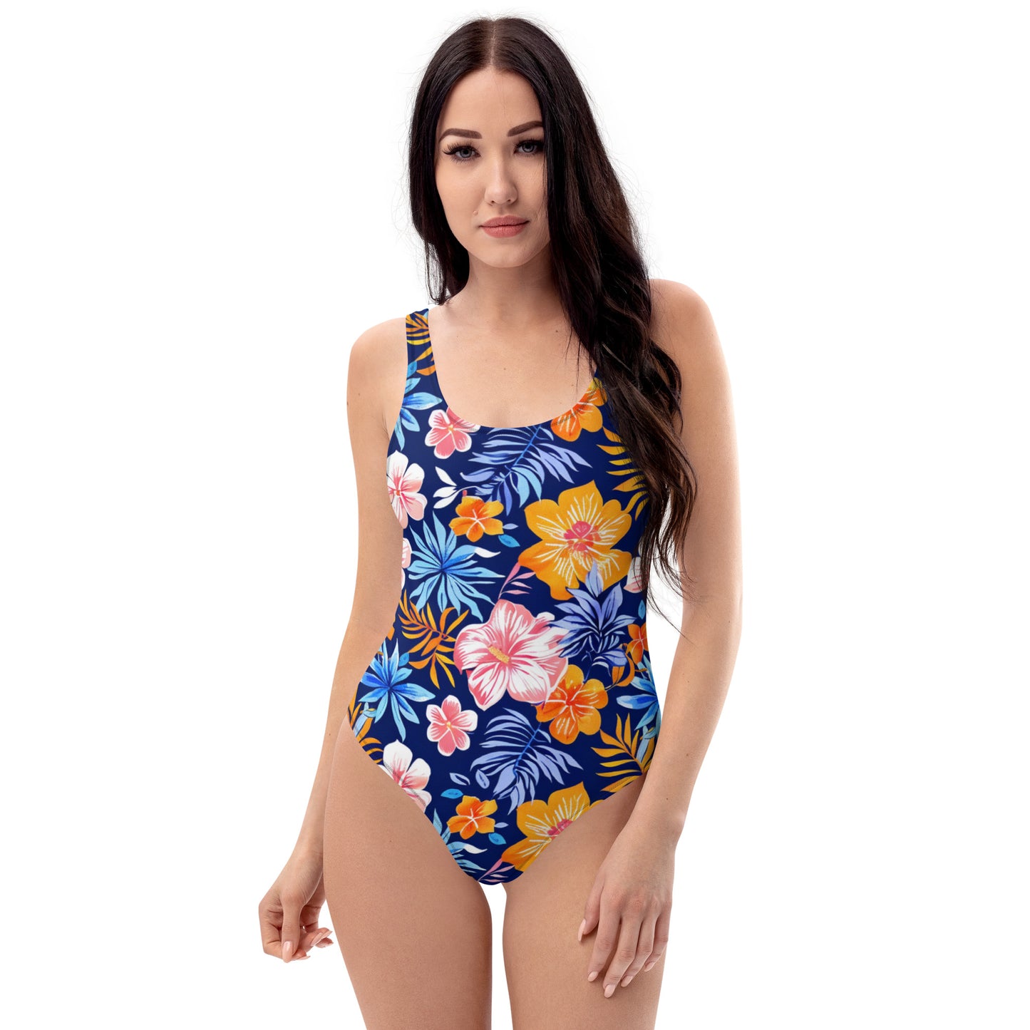 Summer Blue One-Piece Swimsuit