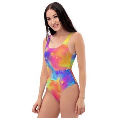 Cosmic yellow One-Piece Swimsuit