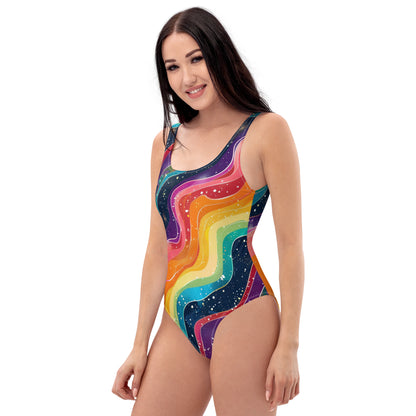 Cosmic Rainbow One-Piece Swimsuit