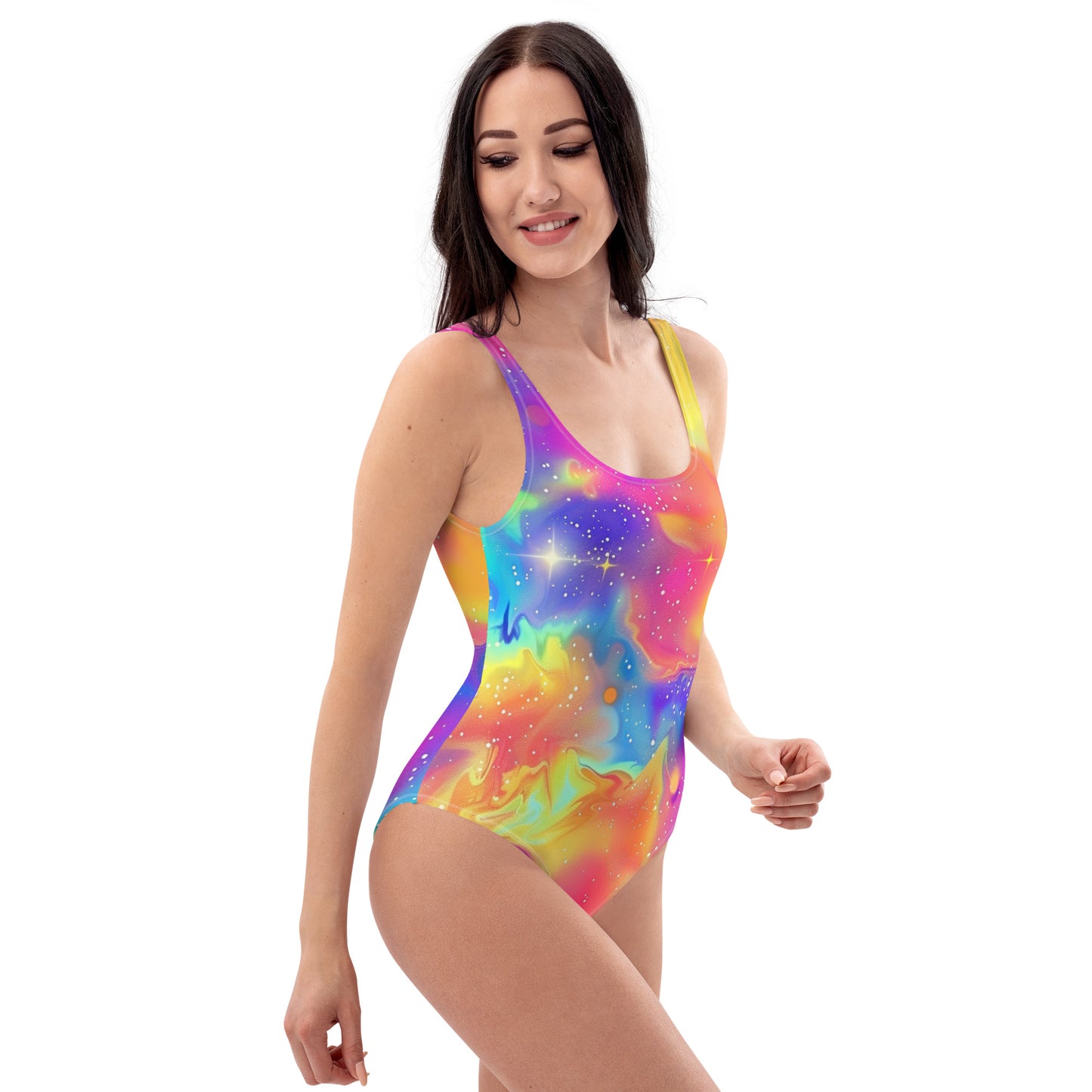 Cosmic yellow One-Piece Swimsuit