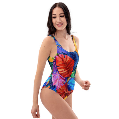 Summer Leaf One-Piece Swimsuit