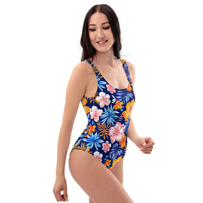 Summer Blue One-Piece Swimsuit