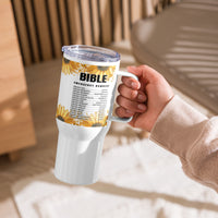 Bible Emergency Travel mug with a handle