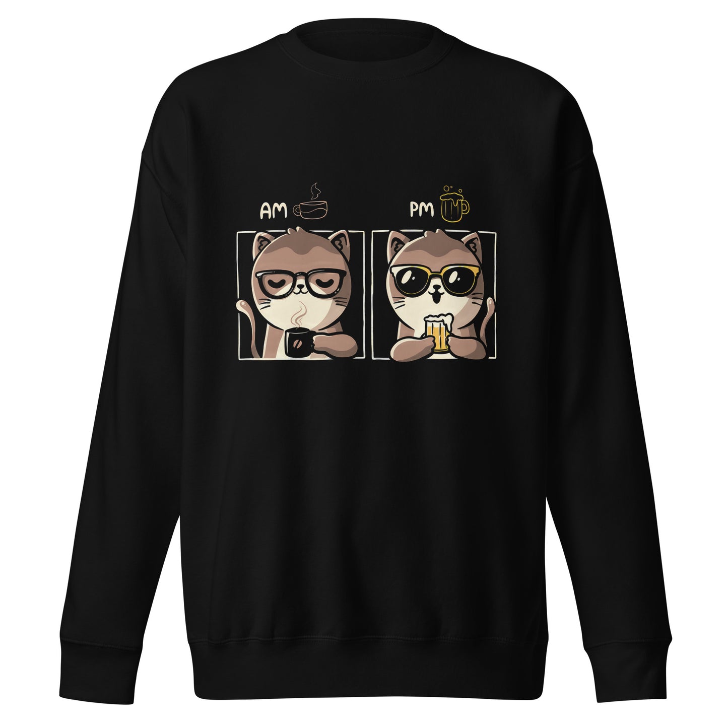 Coffee Cat Unisex Premium Sweatshirt