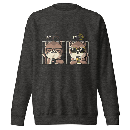 Coffee Cat Unisex Premium Sweatshirt