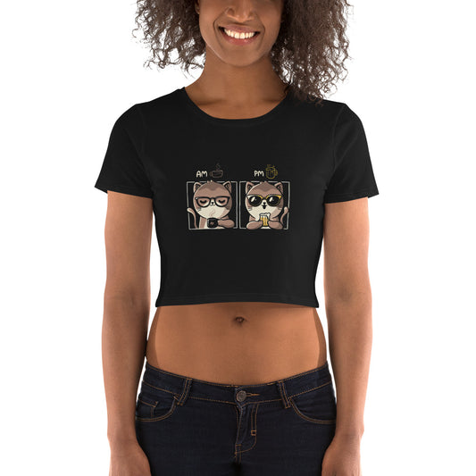 Am Pm Coffee Women’s Crop Tee