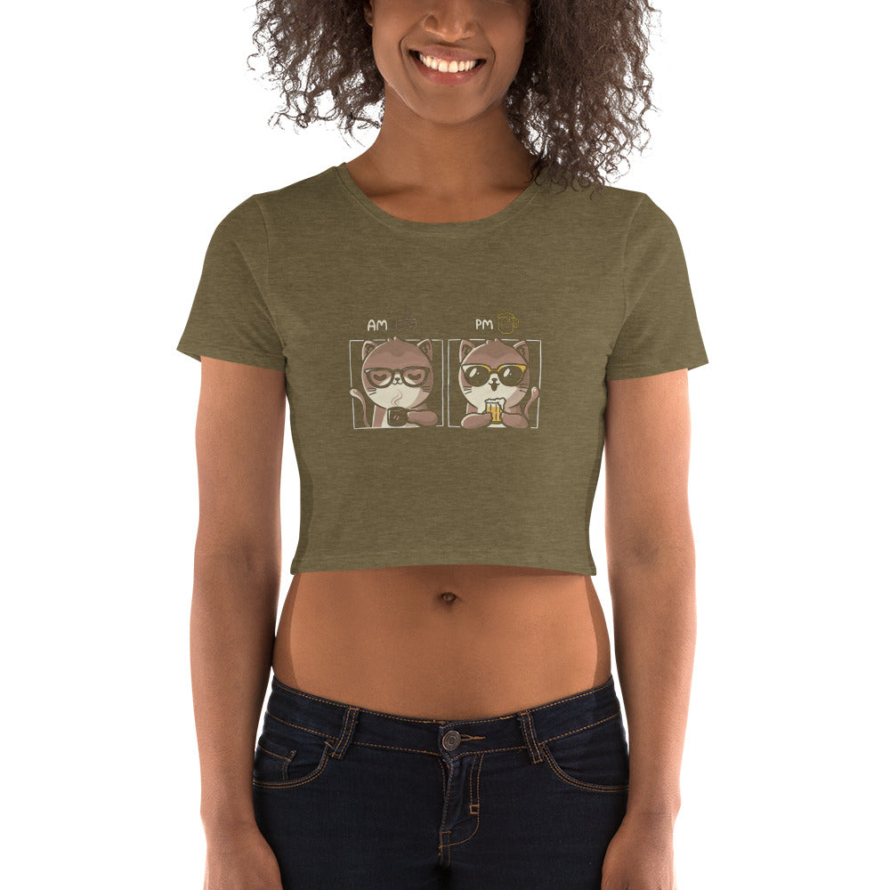 Am Pm Coffee Women’s Crop Tee