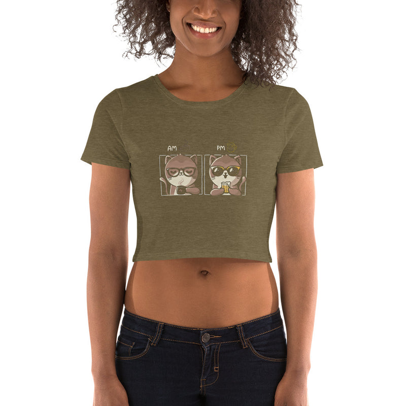 Am Pm Coffee Women’s Crop Tee