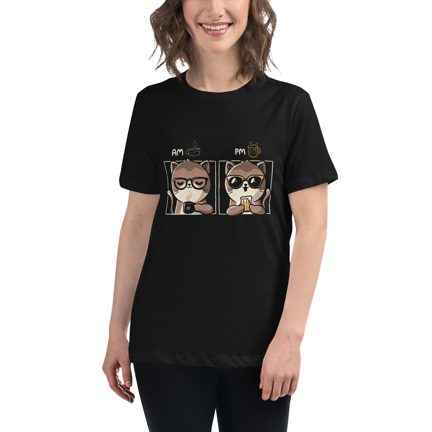 Am Pm Cat Women's Relaxed T-Shirt