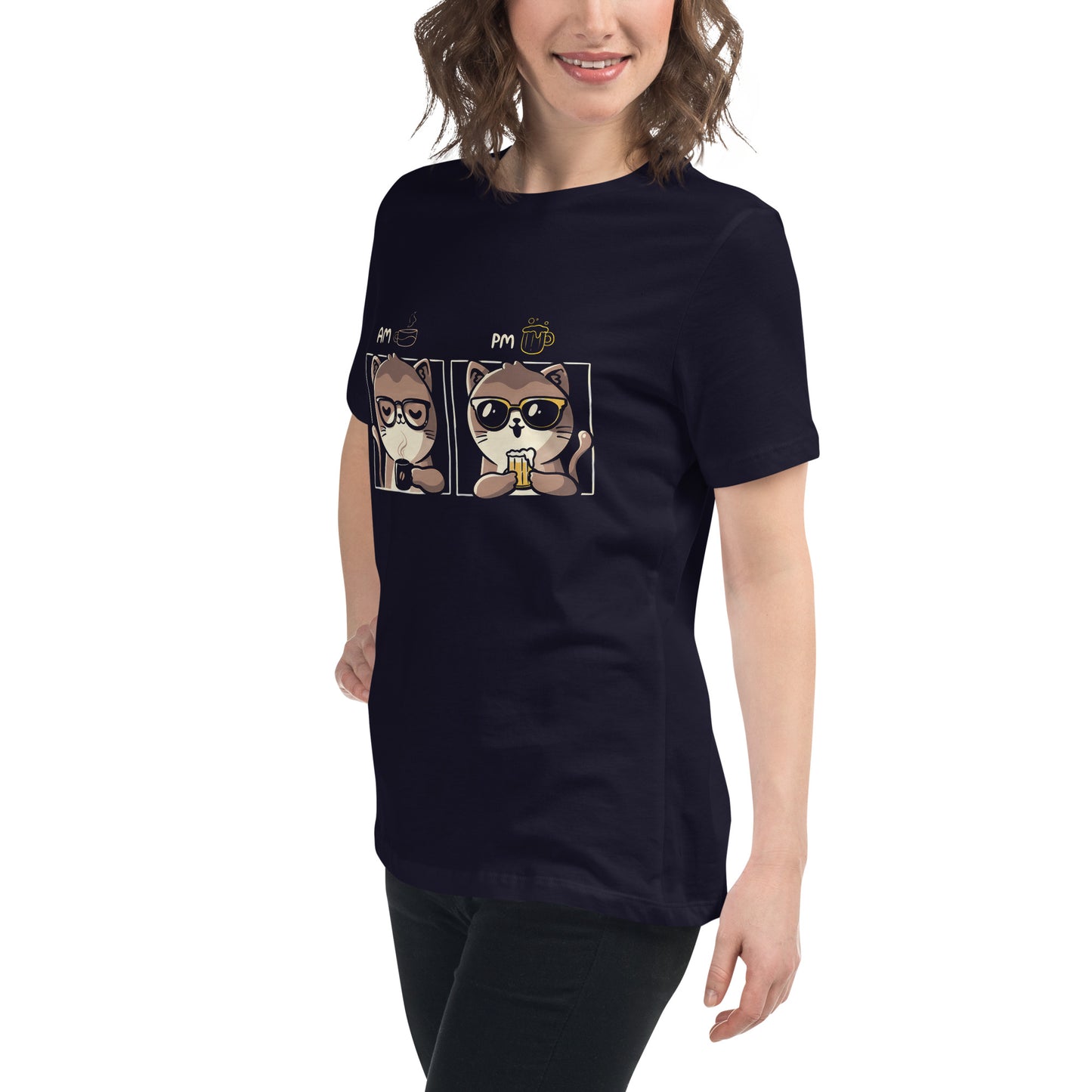 Am Pm Cat Women's Relaxed T-Shirt